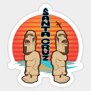 Santa Cruz Logo Sticker California Maori Statue Tiki Lite Sticker